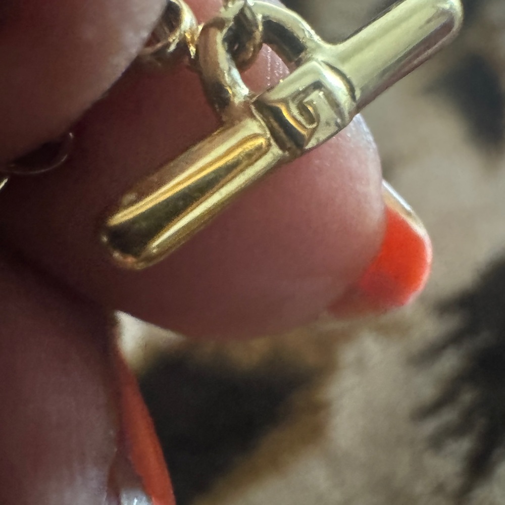Givenchy Gold Tone Pendant Necklace with Black, Yellow, Green, and Blue Stones - Picture 6 of 7